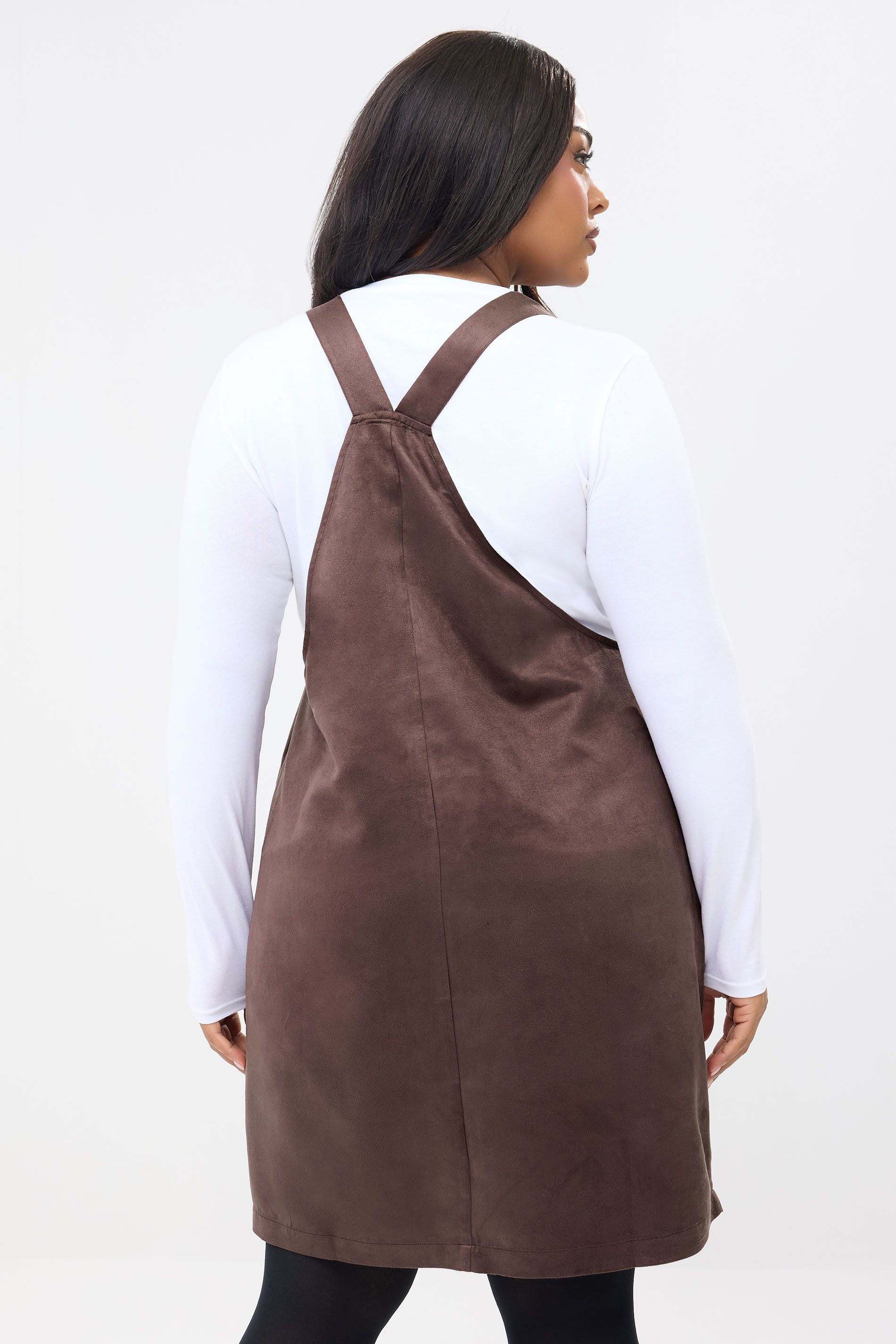 Robe Salopette En Suédine Chocolat Size 42 - Yours - Modalova