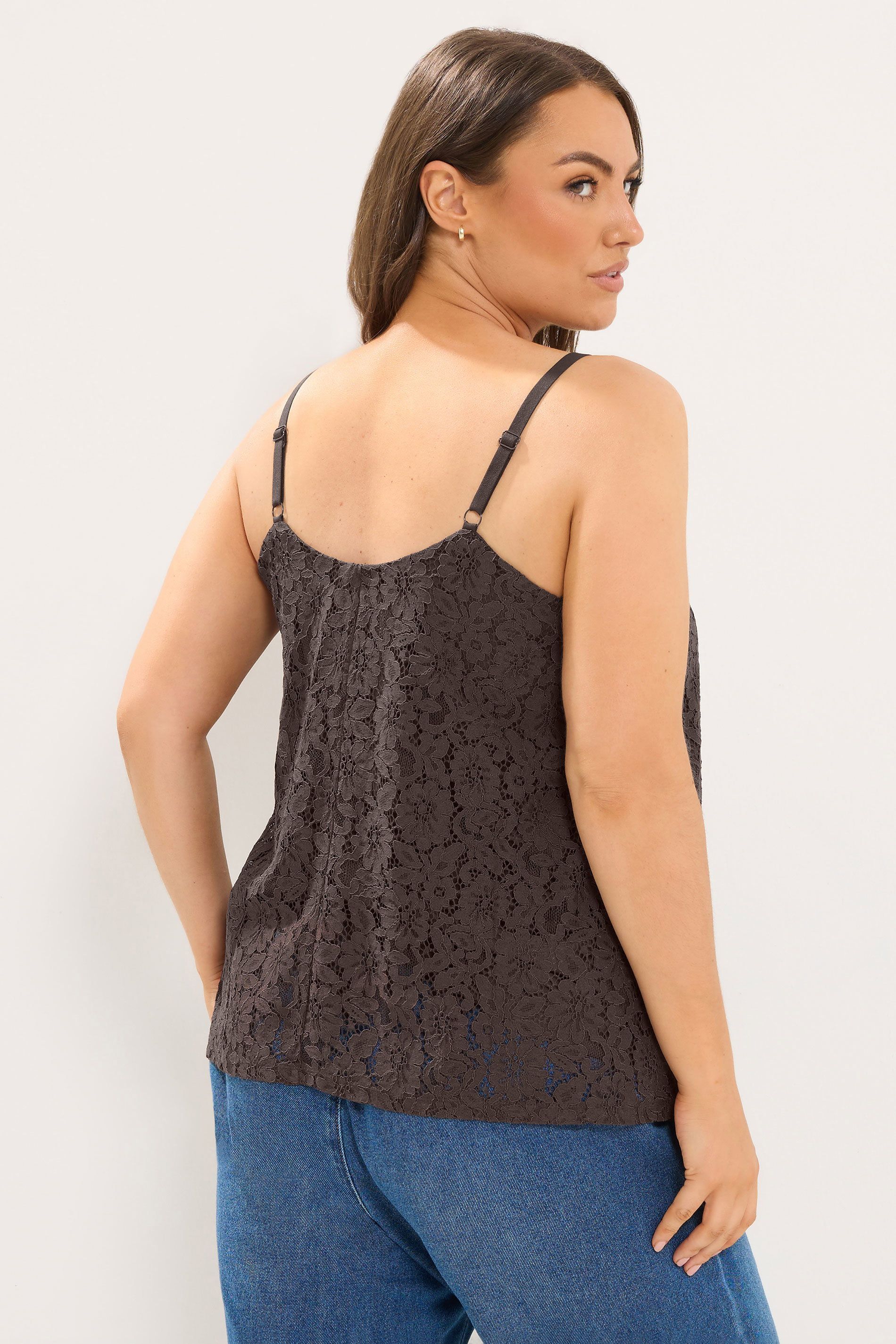 Caraco Marron Chocolat En Dentelle Size 40 - Yours - Modalova