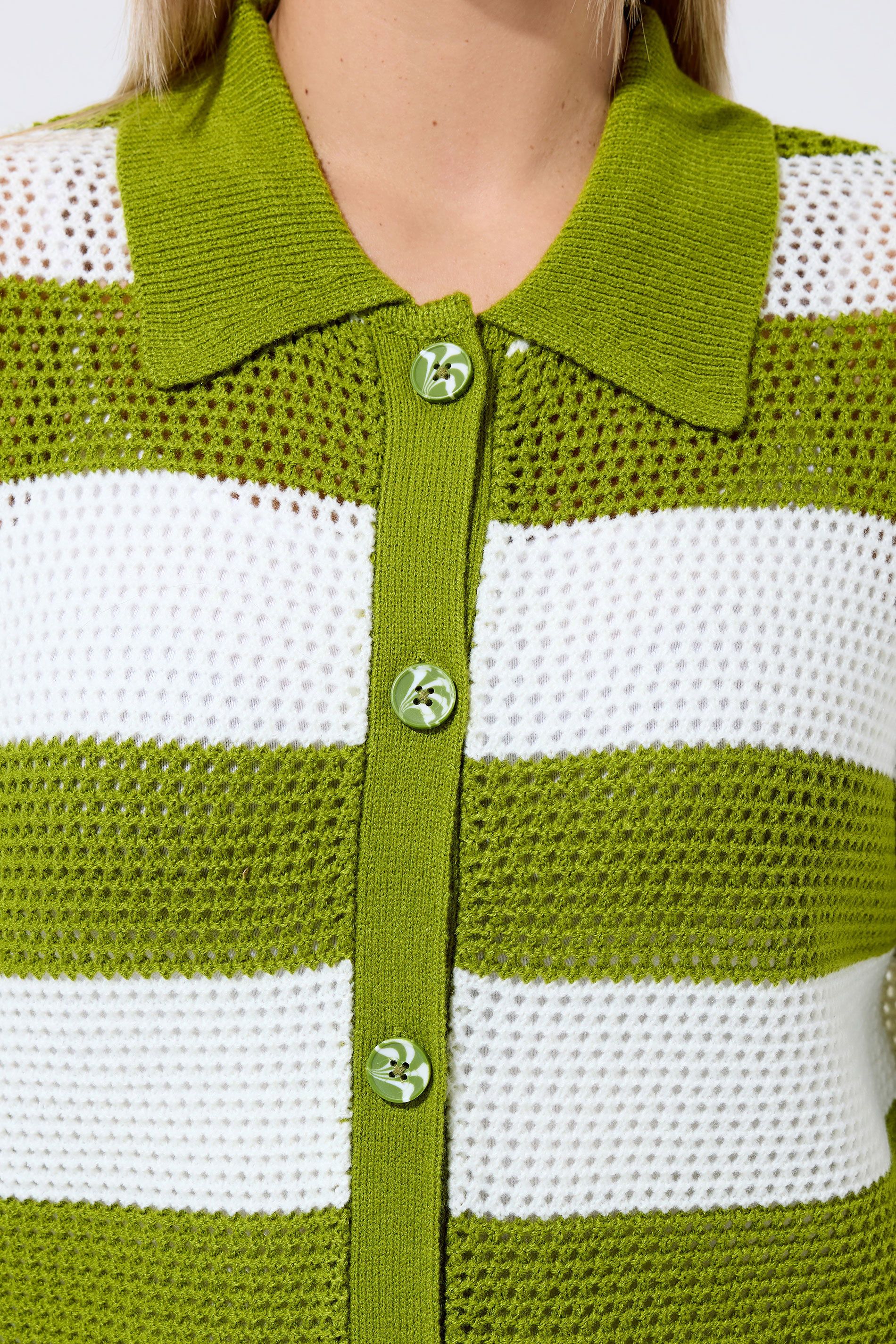 Chemise Droite En Maille Verte À Rayures Size 50-52 - Limited Collection - Modalova