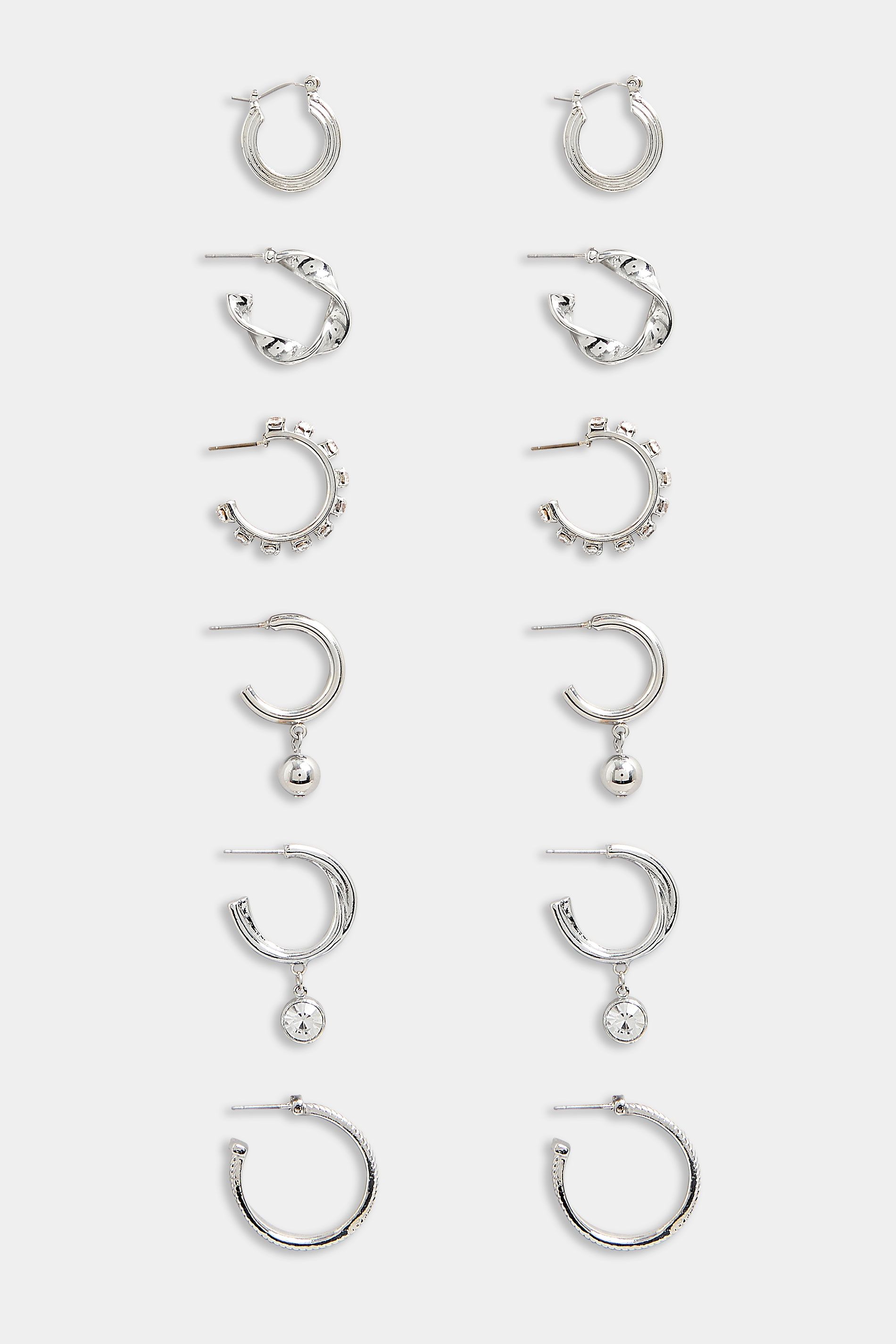 Lot De 6 Paires De Mini Boucles D'oreilles Argentéessize One Size - Yours - Modalova
