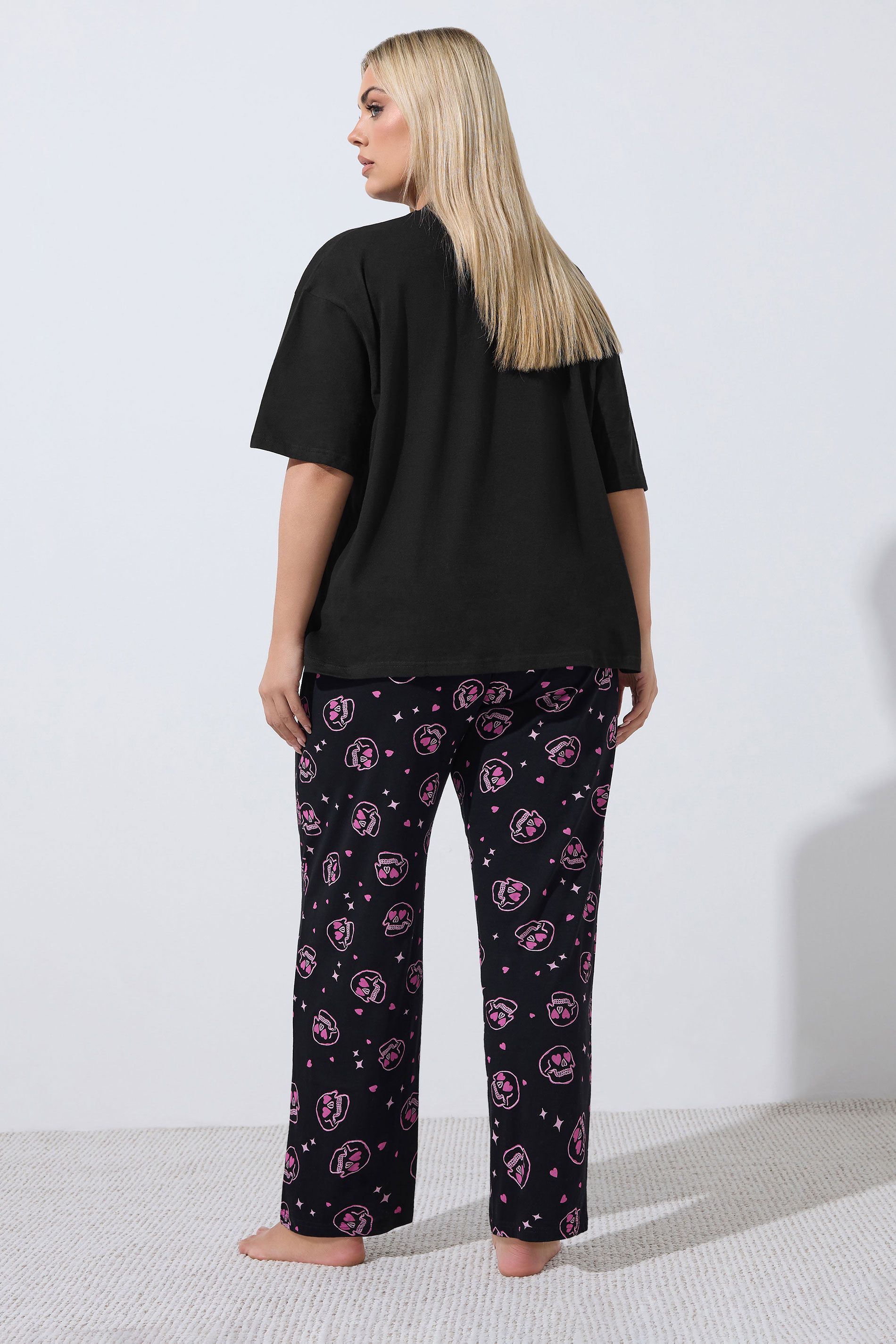 Ensemble De Pyjama Noir « Lazy Bones » À Motif Tête De Mort Size 38-40 - Limited Collection - Modalova