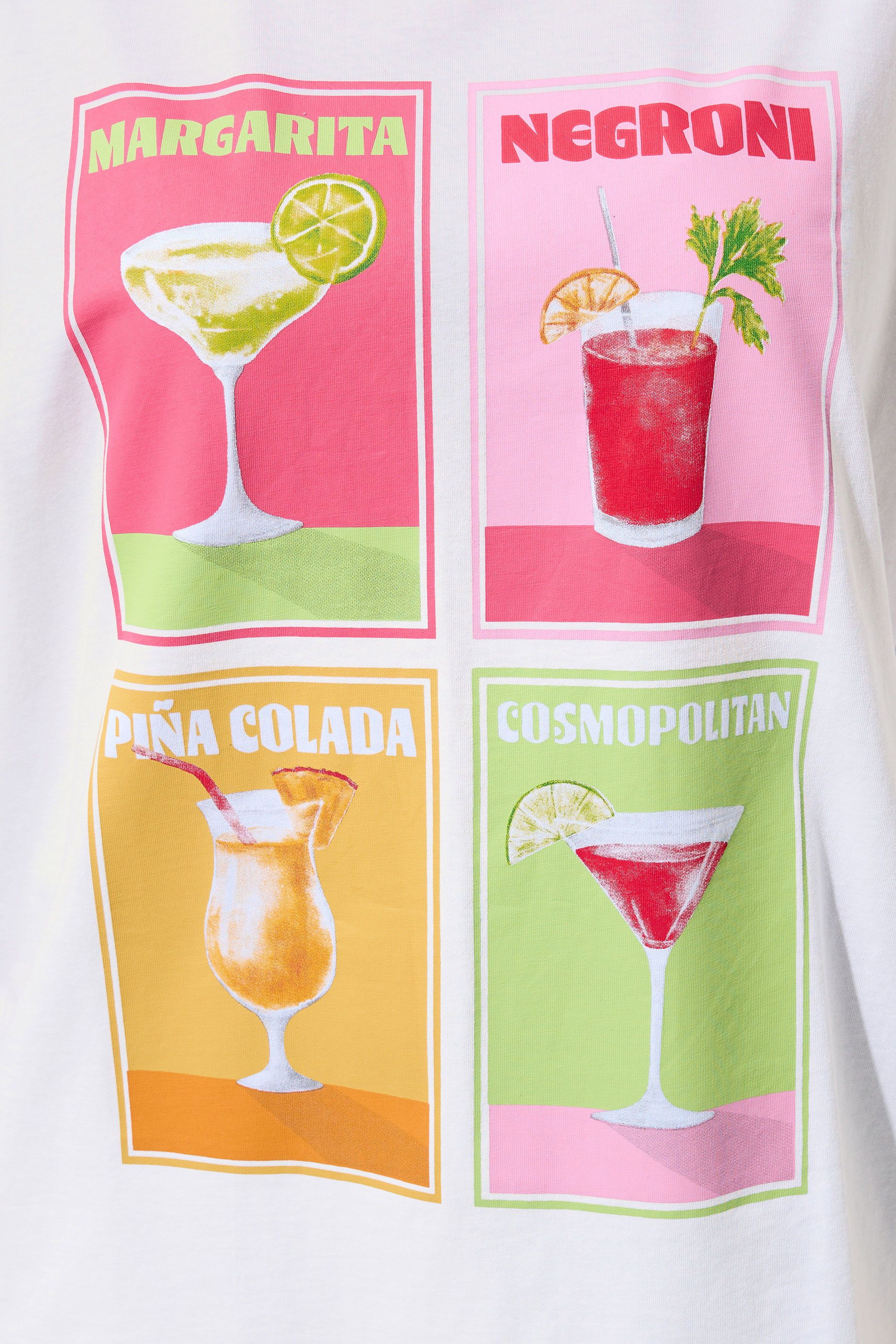 Tshirt À Imprimé Cocktail Blanc Size 38 - Limited Collection - Modalova