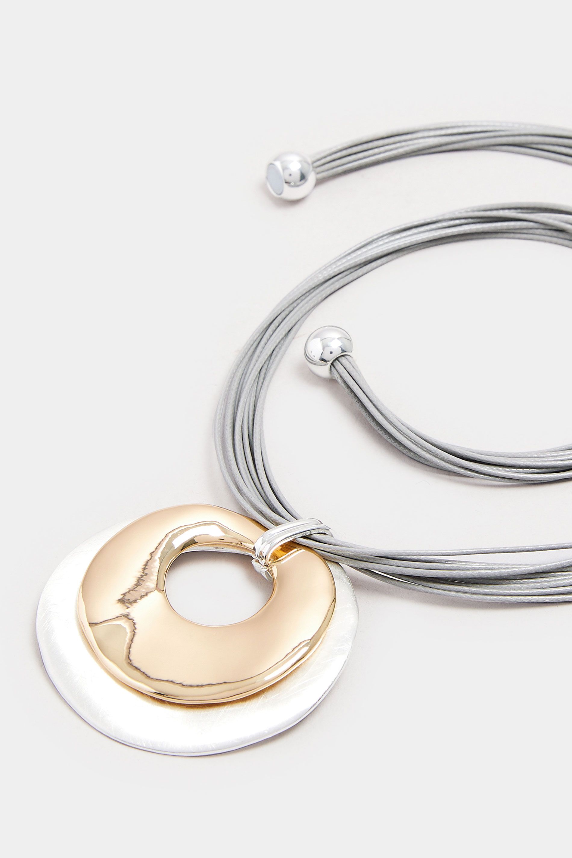 Collier Argenté Avec Pendentif Imposant En Métaux Mixtessize One Size - Yours - Modalova