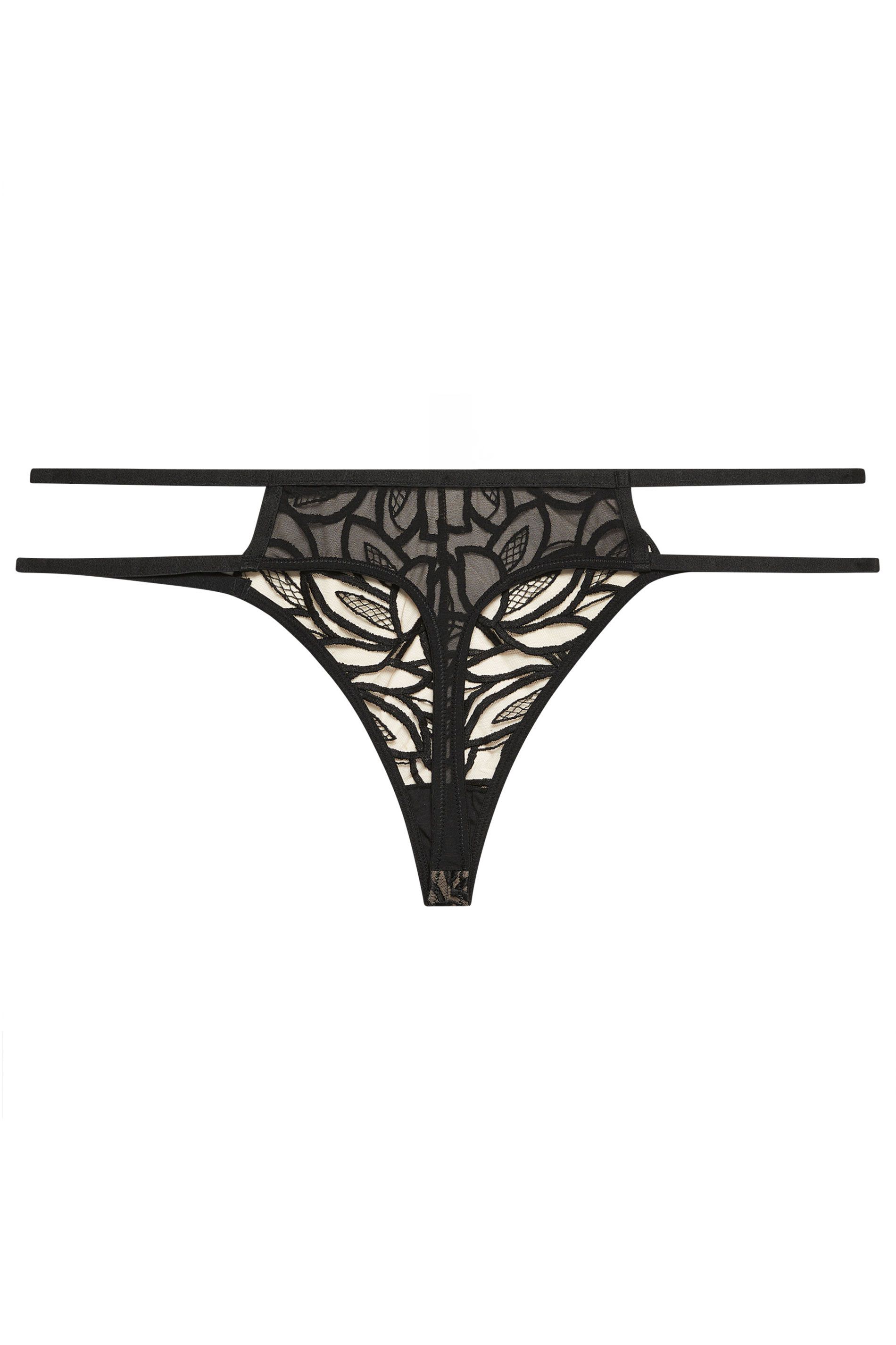 String Brodé En Maille Noire À Bretelles Size 44 - Playful Promises - Modalova