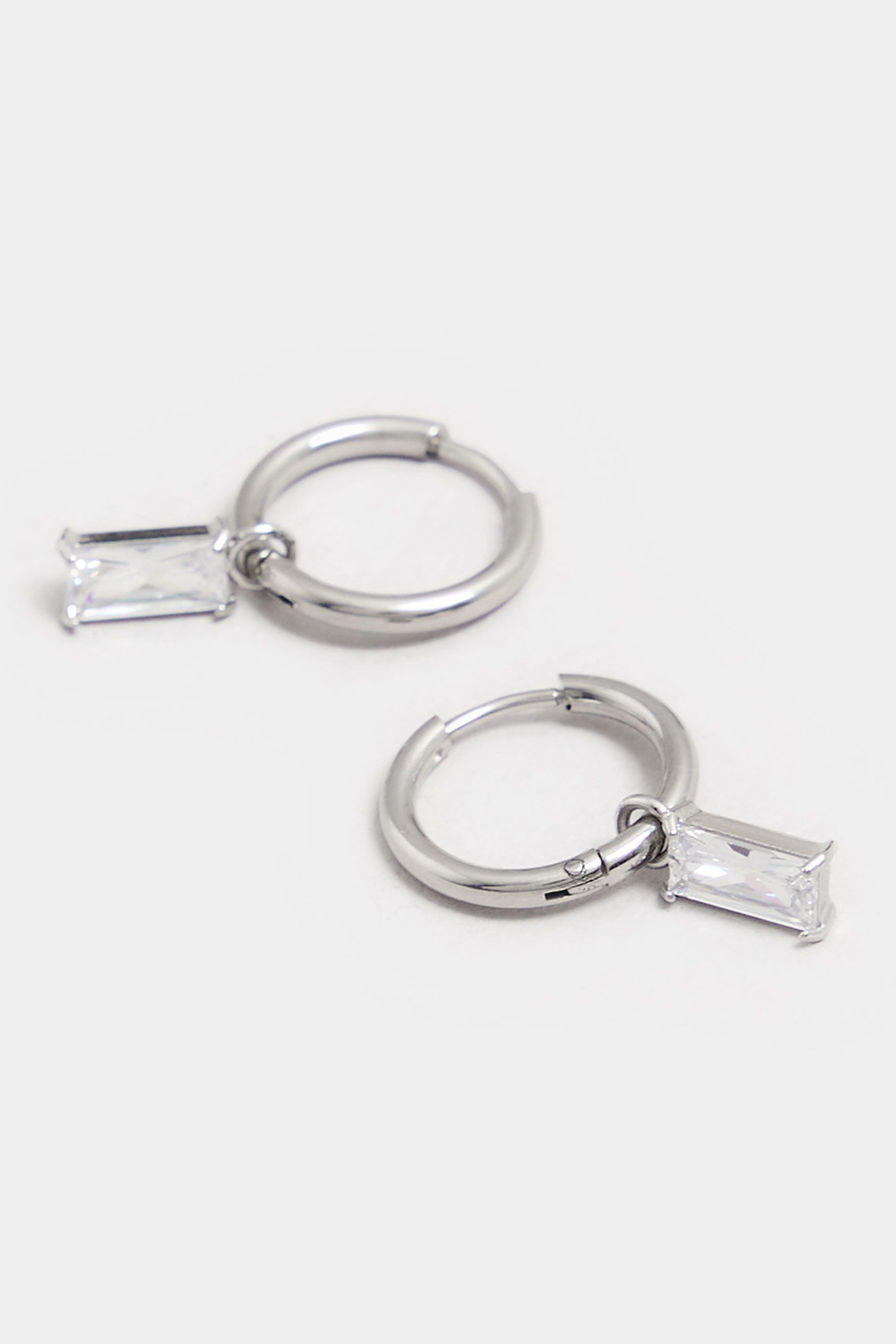 Boucles D'oreilles Créoles Minidiamant En Acier Inoxydable Argentésize One Size - Yours - Modalova