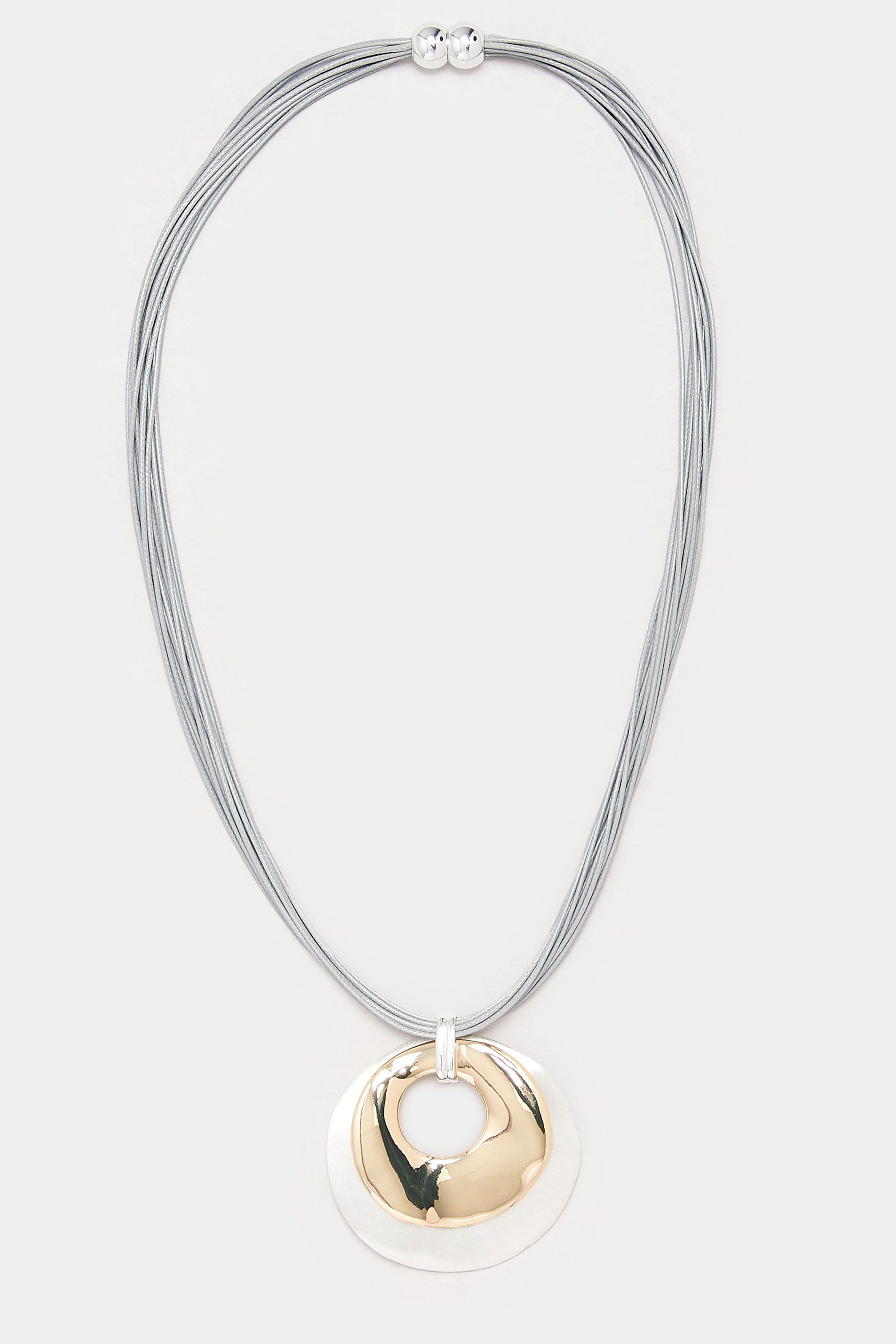 Collier Argenté Avec Pendentif Imposant En Métaux Mixtessize One Size - Yours - Modalova