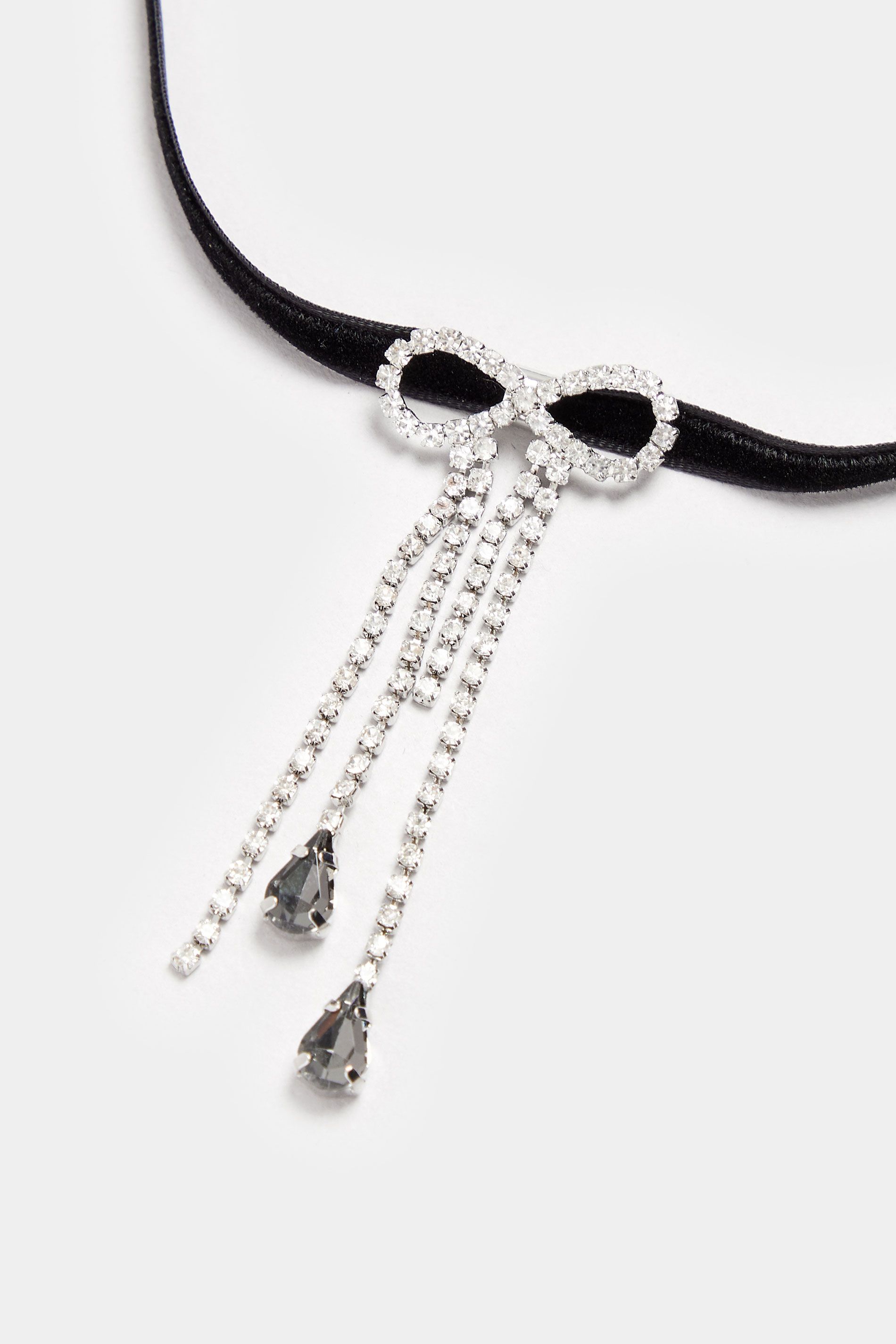 Collier Ras Du Cou Avec Pendentif Nœud En Diamant Argentésize One Size - Yours - Modalova