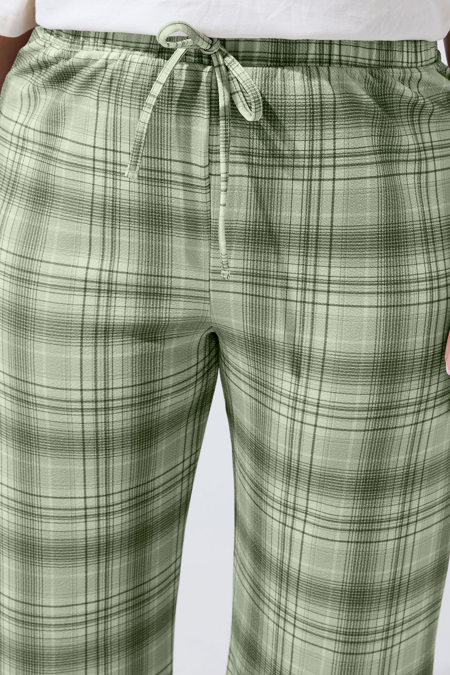 Pantalon Large Gris À Carreaux Size 46 - Limited Collection - Modalova