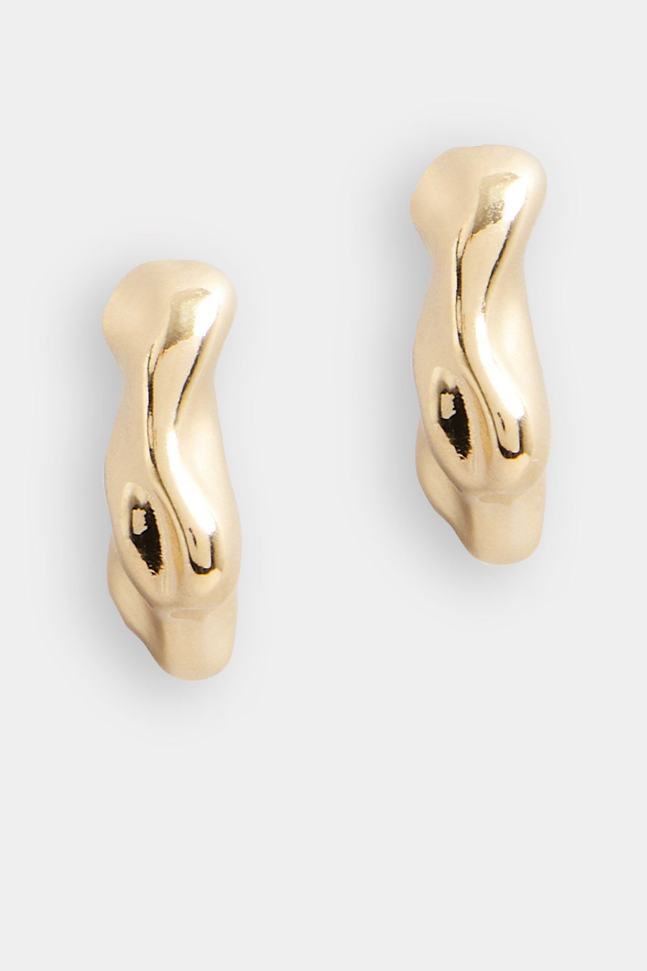 Mini Boucles D'oreilles Dorées Cerceaux Fondus Size One Size - Yours - Modalova