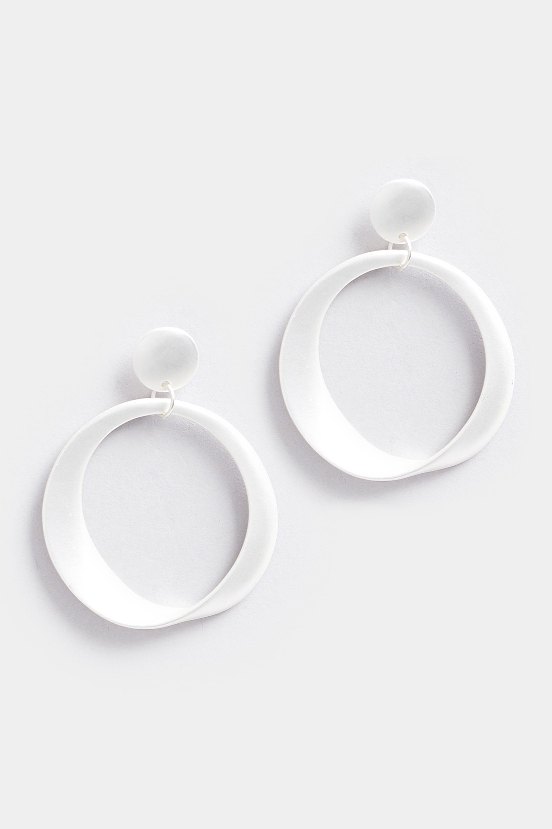 Boucles D'oreilles Pendantes En Forme De Cercle Mat Argentésize One Size - Yours - Modalova