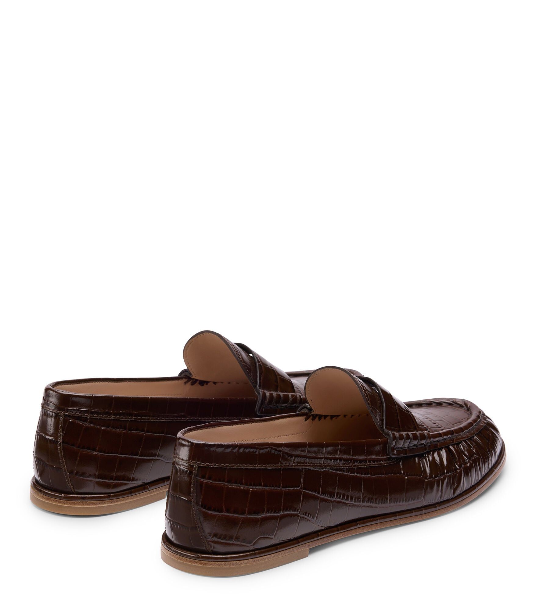 MOCASSIN SPENCER, CHAUSSURES PLATES ET MOCASSINS, , PIEL ELEGANTE EFECTO COCODRILO BRILLANTE - Stuart Weitzman - Modalova