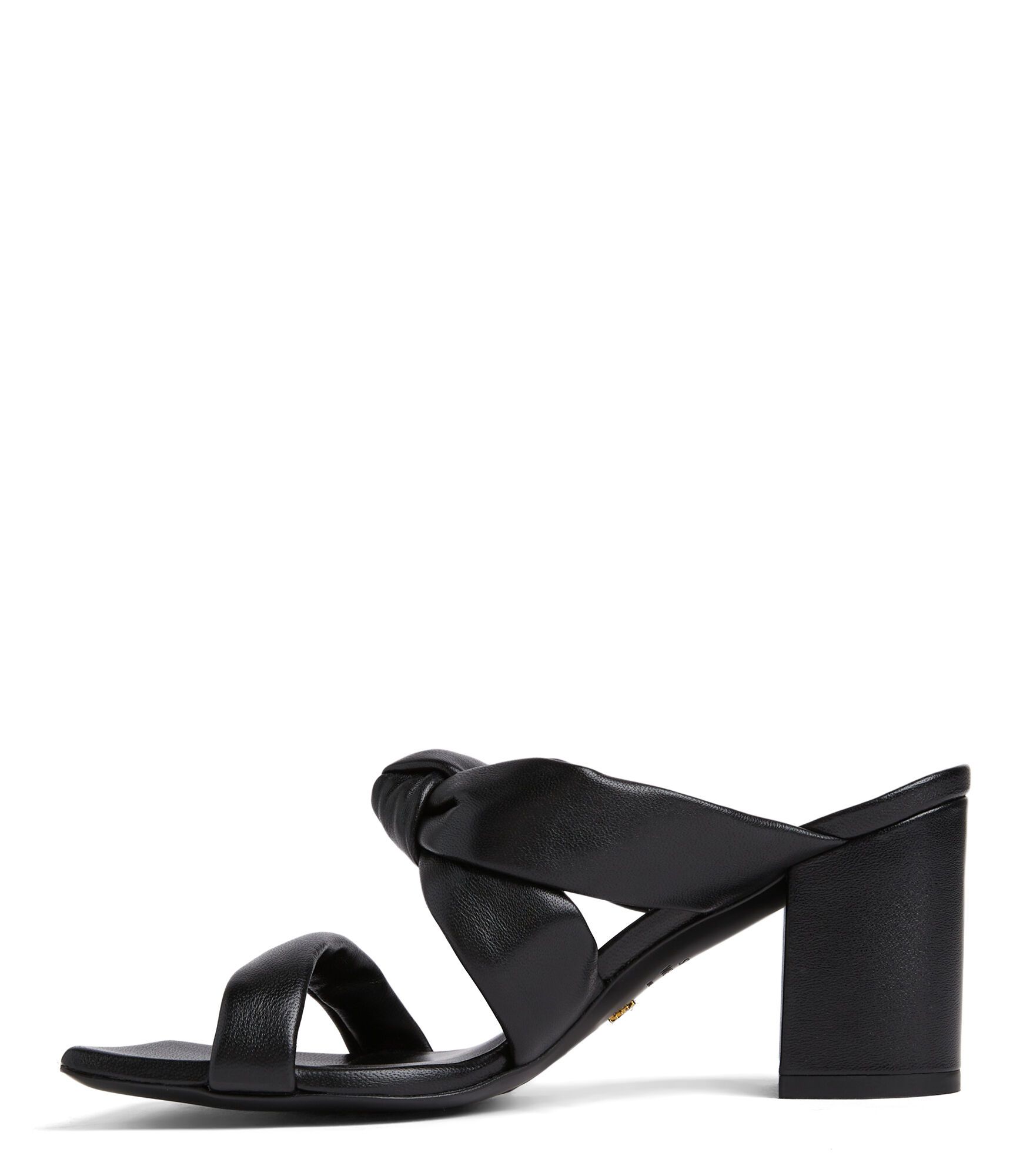 PLAYA 75 KNOT BLOCK SLIDE, SANDALES ET CHAUSSURES COMPENSÉES, , CUIR NAPPA VERNI - Stuart Weitzman - Modalova