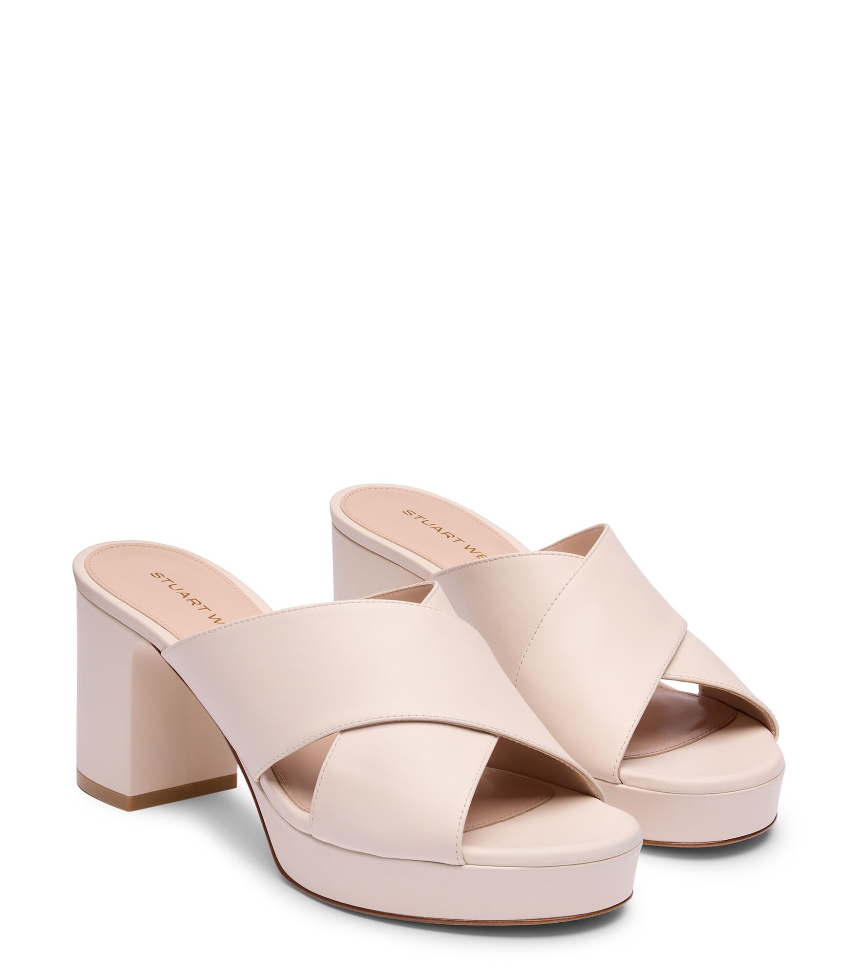 MULE PLATEFORME DAYNA, SANDALES, , CUIR DE VEAU LISSE - Stuart Weitzman - Modalova