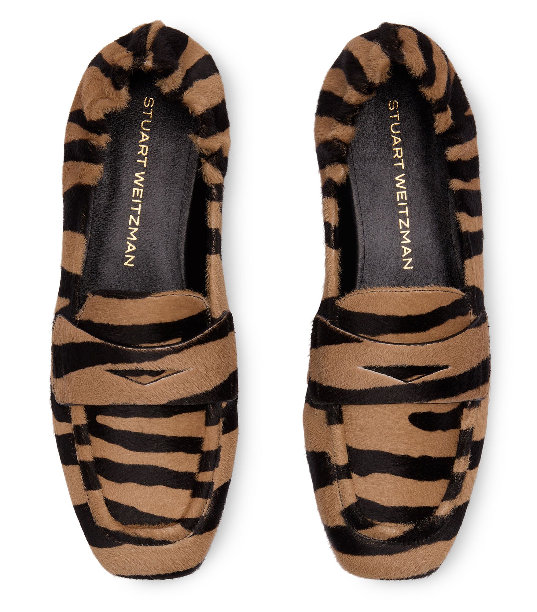 MOCASSIN BRYANT, CHAUSSURES PLATES ET MOCASSINS, /, BECERRO CON PELO ESTAMPADO CEBRA - Stuart Weitzman - Modalova