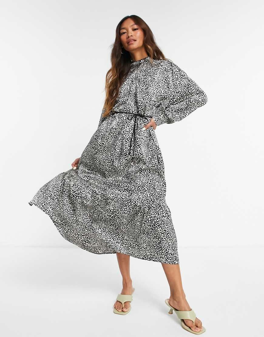 Robe longue best sale à pois mango