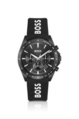 Strike Montre chronographe à cadran et bracelet en silicone avec logo - Boss - Modalova