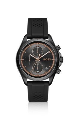 LETIC montre en plaqué avec bracelet en silicone perforé - Boss - Modalova