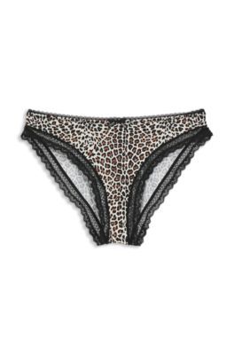 Slip à la coupe Regular Rise en microfibre stretch avec finition en dentelle - HUGO - Modalova