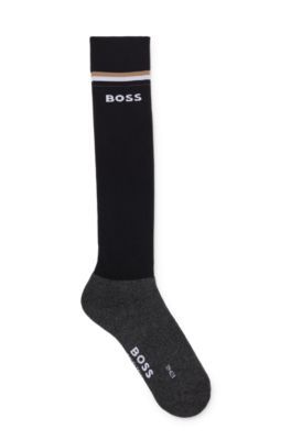 Chaussettes d’équitation à rayures emblématiques et logo - Boss - Modalova