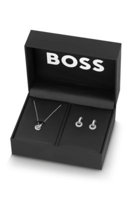 Parure collier et boucles d’oreilles avec boîte cadeau - Boss - Modalova