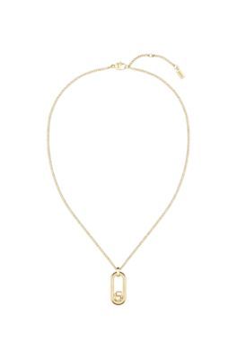 Collier chaîne doré avec pendentif monogramme double B - Boss - Modalova