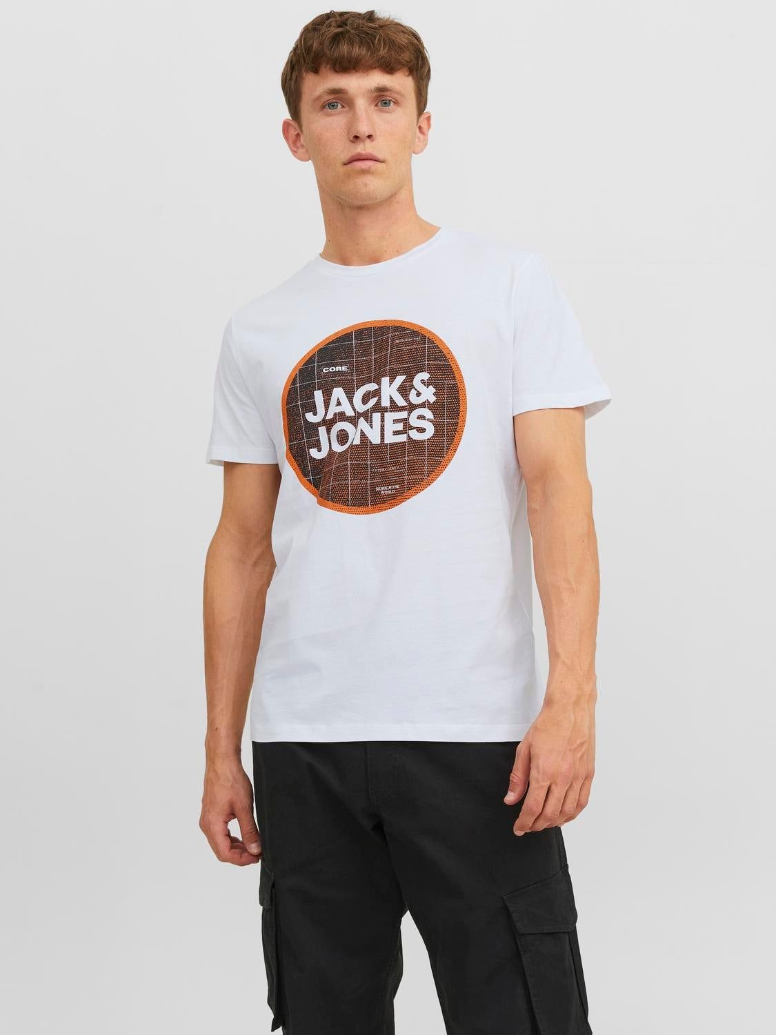 T-shirt Logo Col Rond - Jack & Jones - Modalova