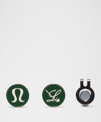“ Marque-balles de golf avec clip pour casquette Lot de 2 â€“ Vert - lululemon - Modalova