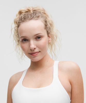 “ Soutien-gorge d'entraÃ®nement Ã  encolure carrÃ©e en Ultralu Maintien moyen, bonnets B/Cs â€“ Blanc â€“ Taille 8 - lululemon - Modalova