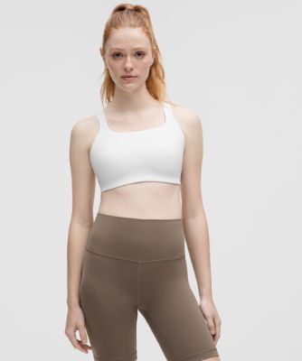 “ Soutien-gorge d'entraÃ®nement Ã  encolure carrÃ©e en Ultralu Maintien moyen, bonnets D/DDs â€“ Blanc â€“ Taille 10 - lululemon - Modalova