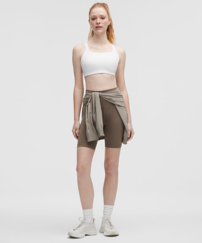 “ Soutien-gorge d'entraÃ®nement Ã  encolure carrÃ©e en Ultralu Maintien moyen, bonnets D/DDs â€“ Blanc â€“ Taille 10 - lululemon - Modalova