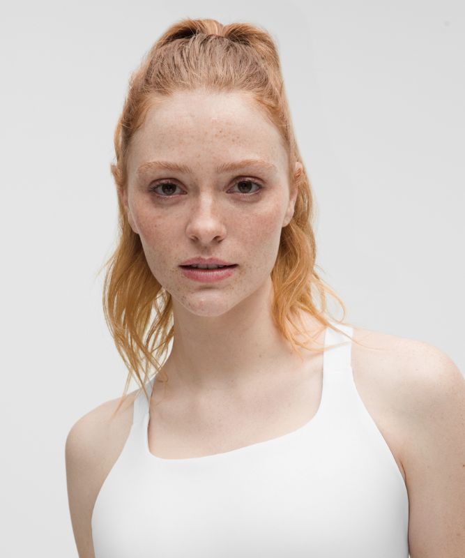 “ Soutien-gorge d'entraÃ®nement Ã  encolure carrÃ©e en Ultralu Maintien moyen, bonnets D/DDs â€“ Blanc â€“ Taille 10 - lululemon - Modalova