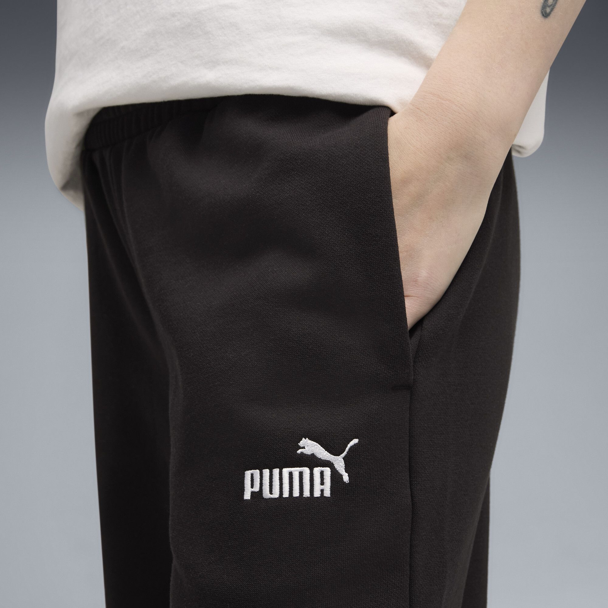 Pantalon confort droit à petit logo N° 1 Essentials , Vêtements, Noir, XXS - PUMA - Modalova