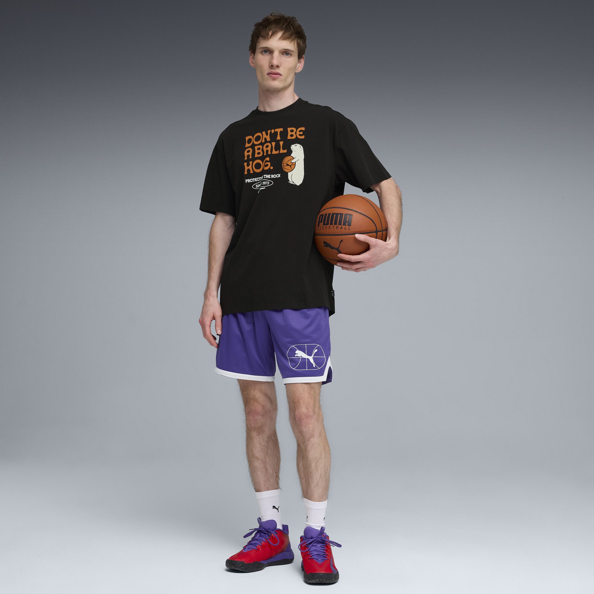 T-shirt de basketball décontracté Junior Varsity II , Vêtements, Noir, S - PUMA - Modalova