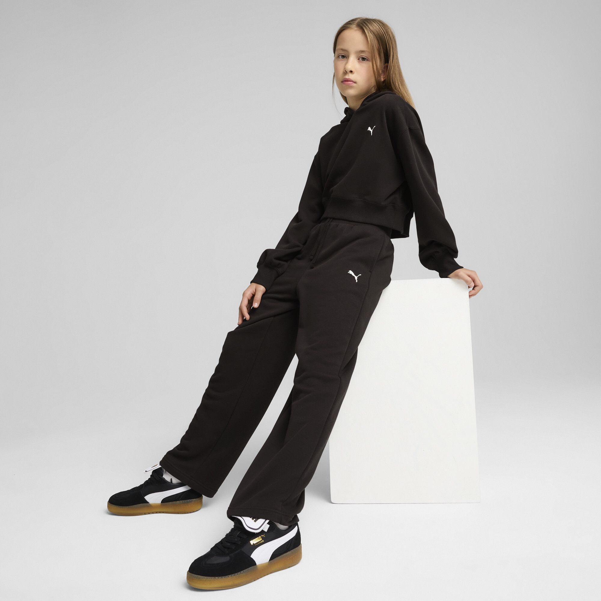 Hoodie court WARDROBE ESS Enfant et Adolescent, Accessoires, Noir, 15-16Y - PUMA - Modalova