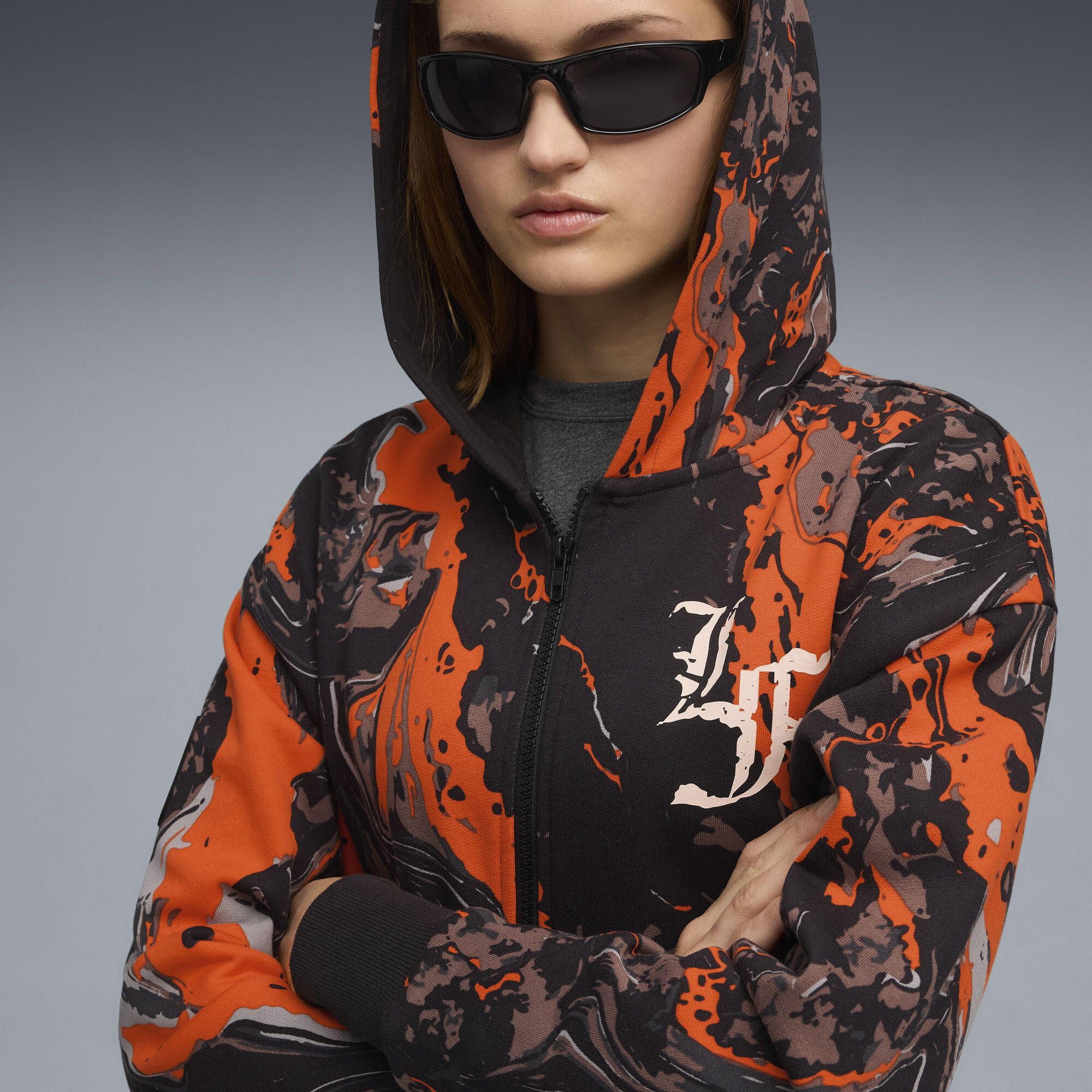 Hoodie court zippé LaFrancé HEEM , Vêtements, Orange, S - PUMA - Modalova