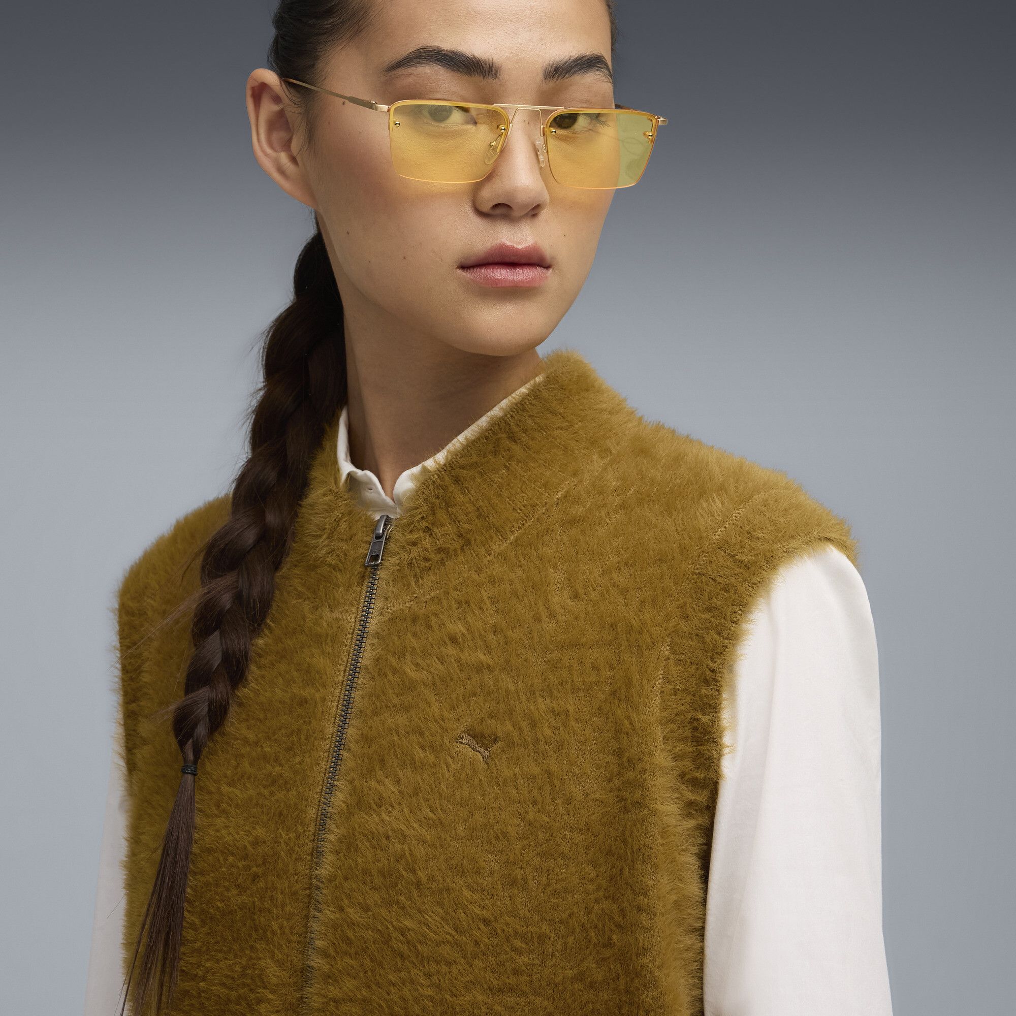 Gilet sans manches à zip YONA , Vêtements, Marron, XXS - PUMA - Modalova