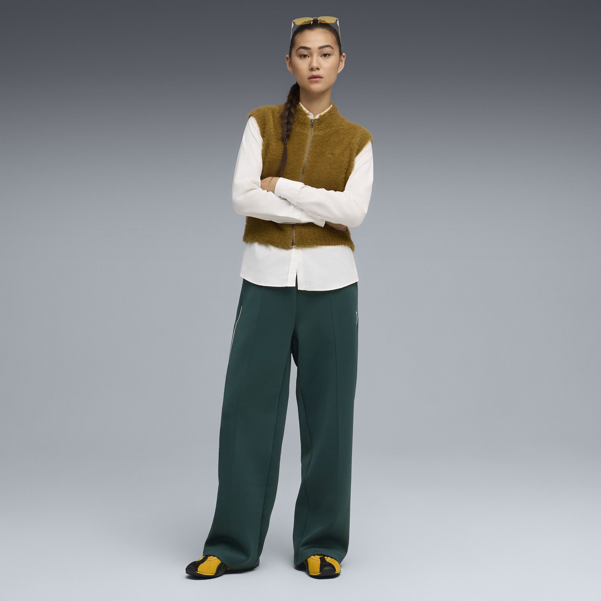 Gilet sans manches à zip YONA , Vêtements, Marron, XXS - PUMA - Modalova