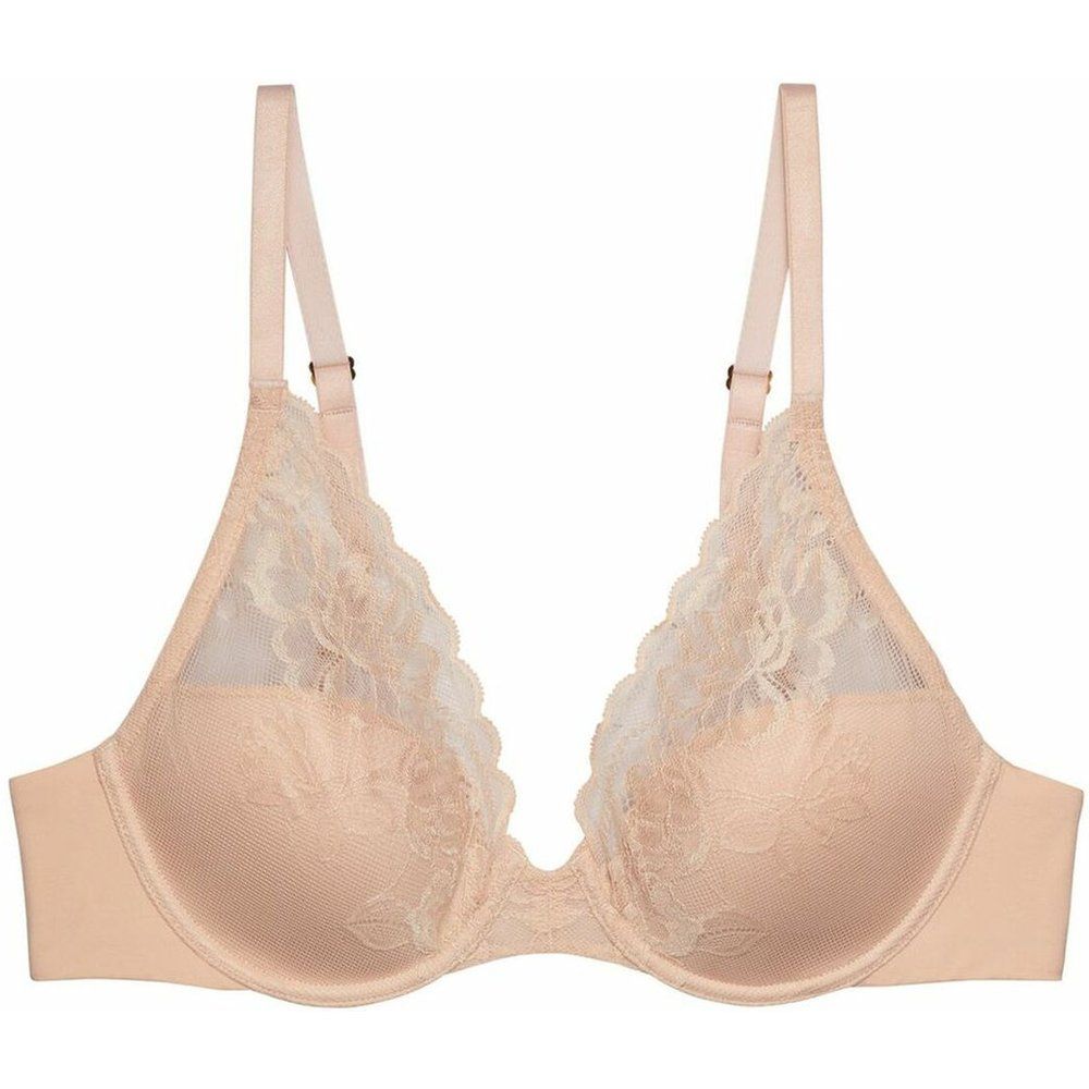 Soutien-gorge plongeant armatures bretelles interchangeables - Rose en nylon - Natori - Modalova
