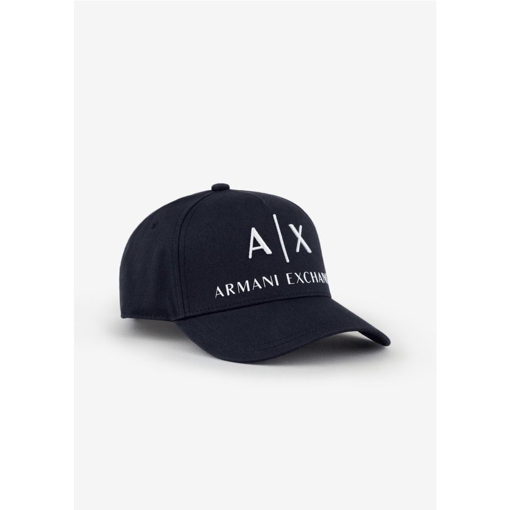 Casquette en coton marine - Armani Exchange - Modalova