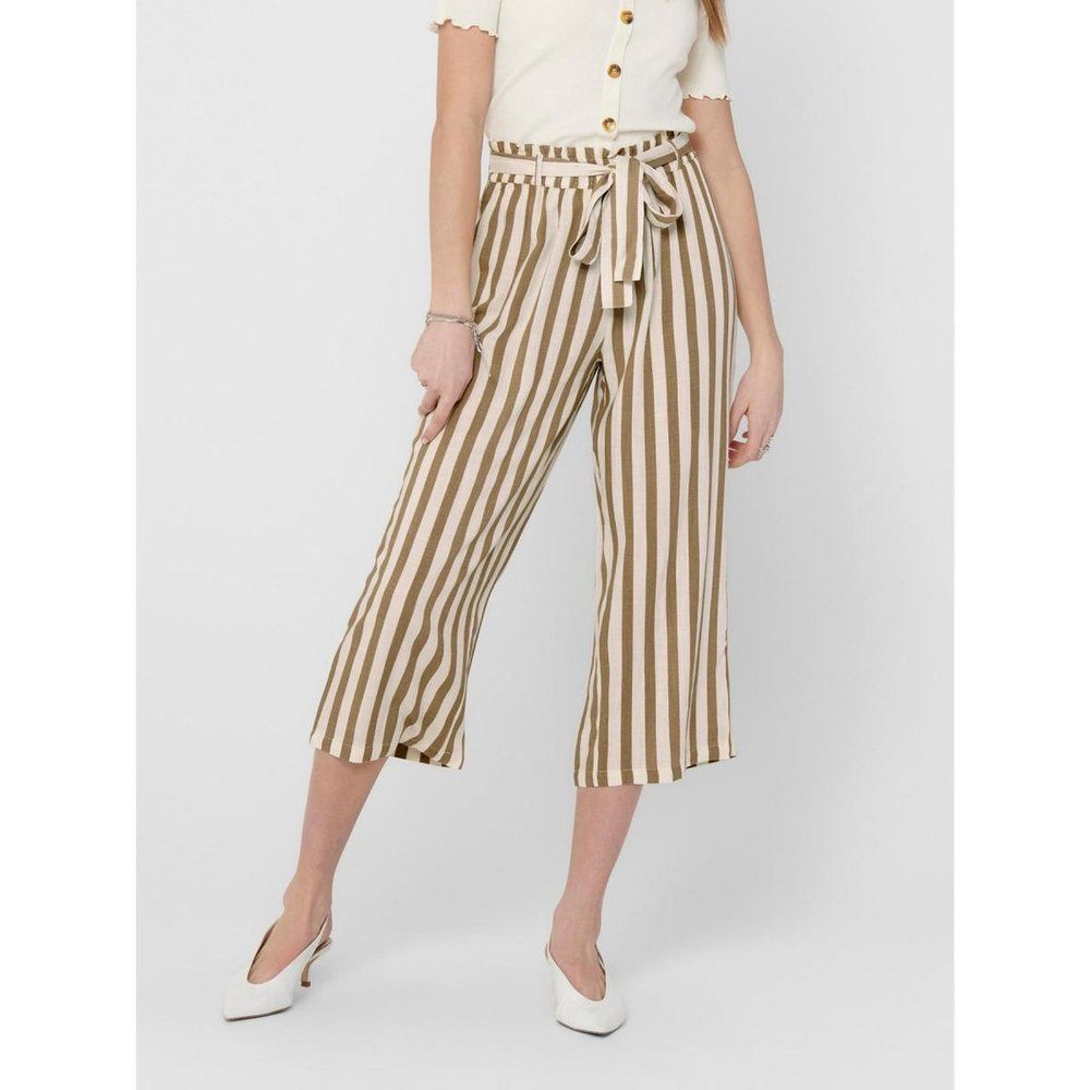 Pantalon à jambe large Rayures Ceinture incluse en viscose - Only - Modalova