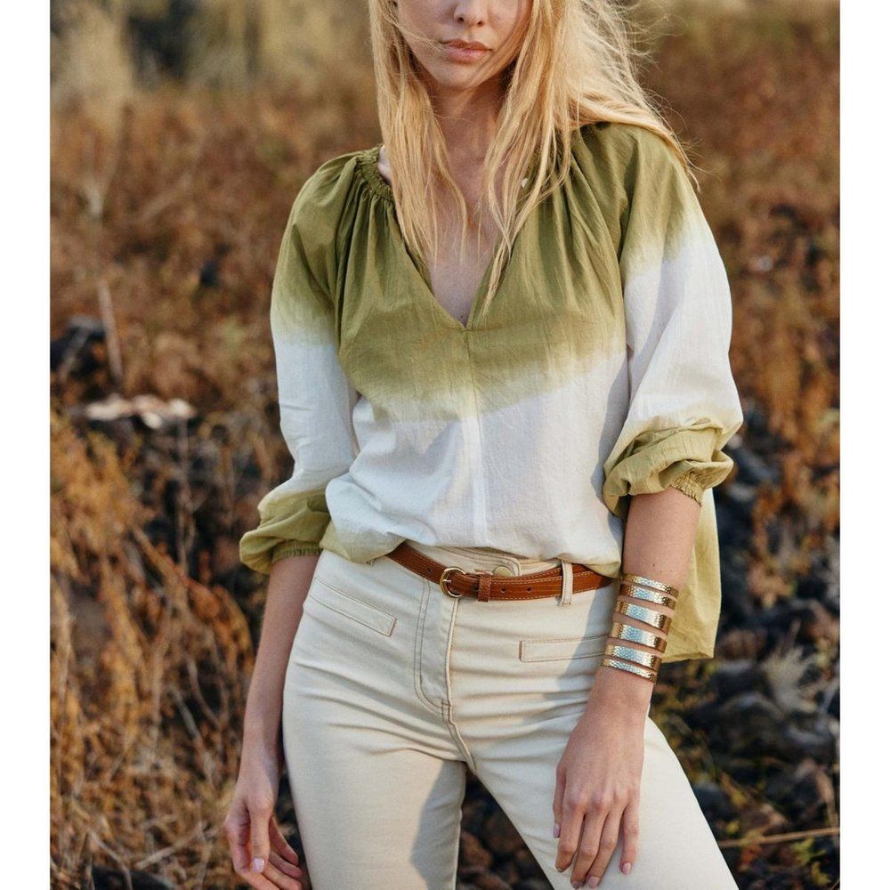 Blouse NICOLIRA - Vert en coton - La Petite Etoile - Modalova