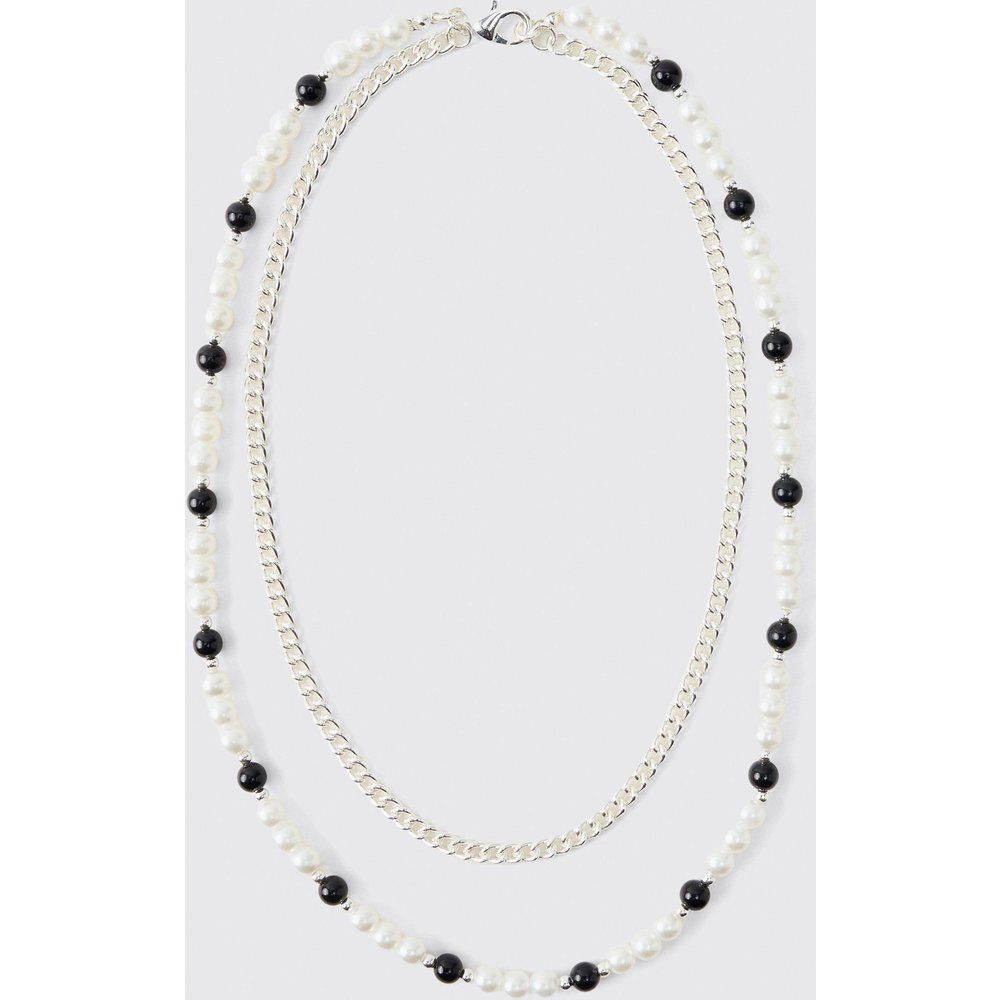 Collier perlé à chaînes multiples - ONE SIZE - Boohooman - Modalova
