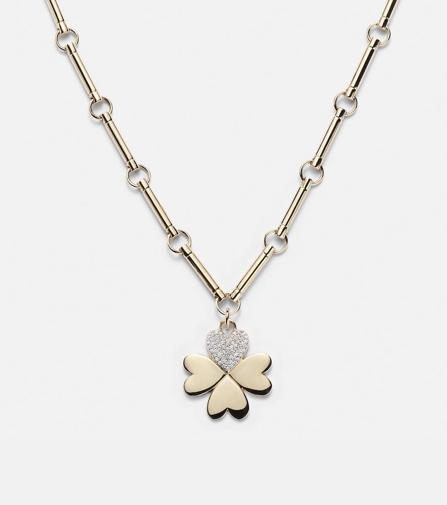 Collier Four Heart Clover en or 18 ct et diamants - FoundRae - Modalova