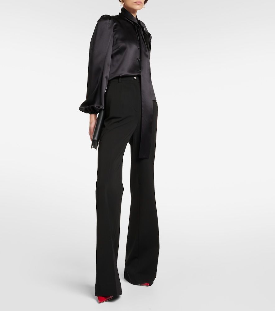 Pantalon évasé Milano à taille haute en jersey - Dolce&Gabbana - Modalova