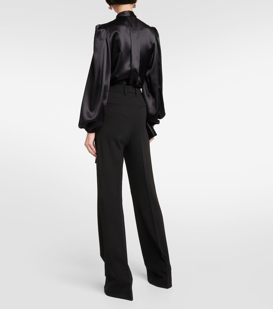 Pantalon évasé Milano à taille haute en jersey - Dolce&Gabbana - Modalova