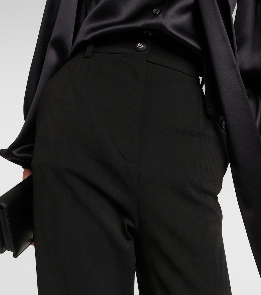 Pantalon évasé Milano à taille haute en jersey - Dolce&Gabbana - Modalova