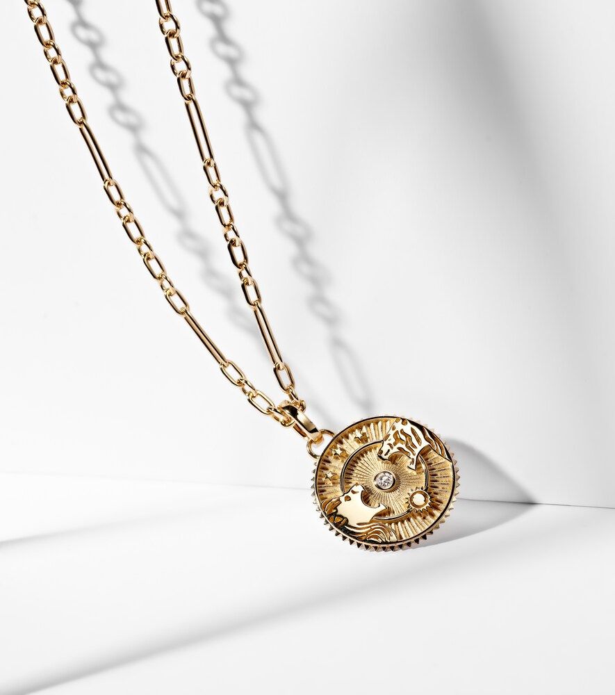 Collier Strength Solar & Lunar en or 18 ct et diamant - FoundRae - Modalova