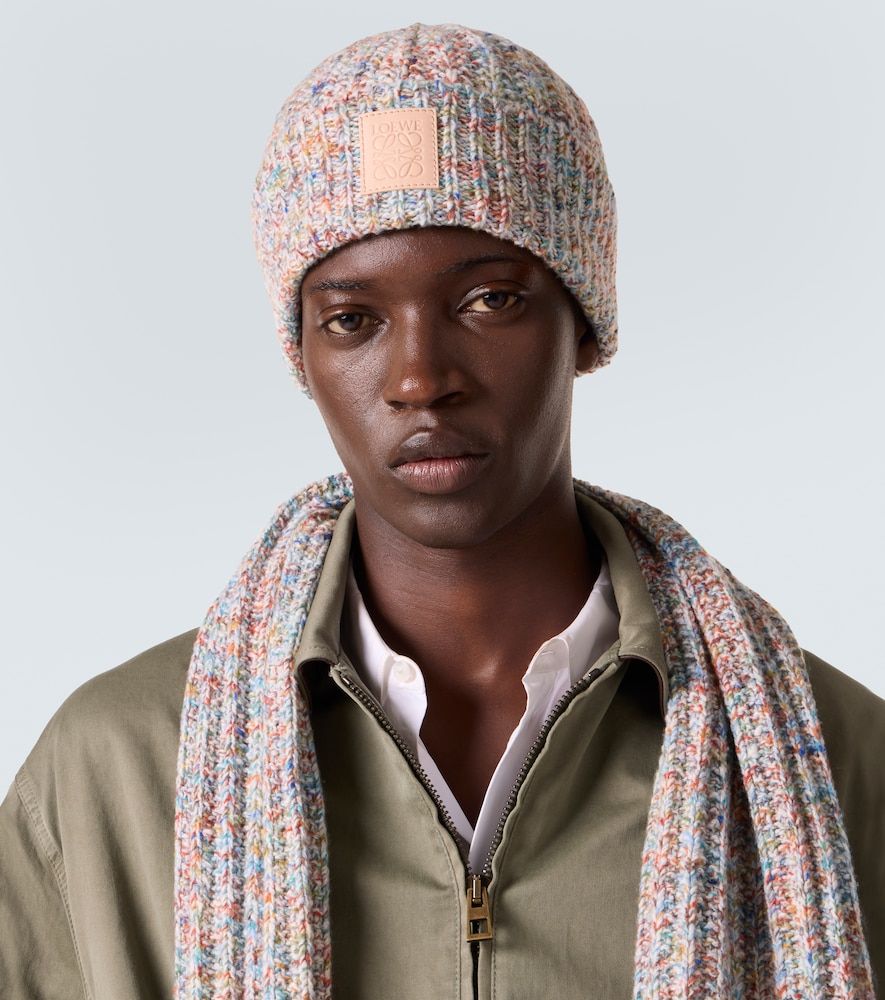 Bonnet Anagram en laine et cachemire mélangés - Loewe - Modalova