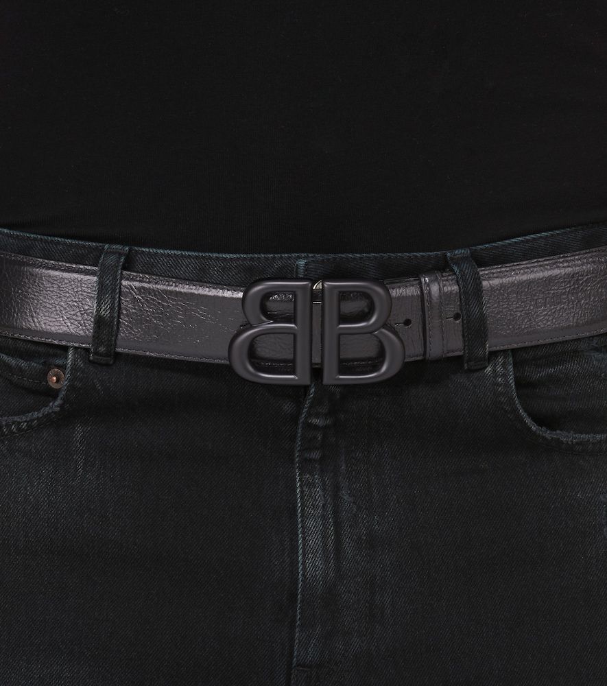 Ceinture Monaco BB en cuir - Balenciaga - Modalova