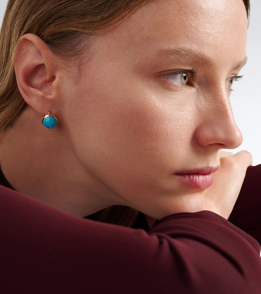 Boucles d’oreilles Blue Eye en or 14 ct et turquoise - Ileana Makri - Modalova